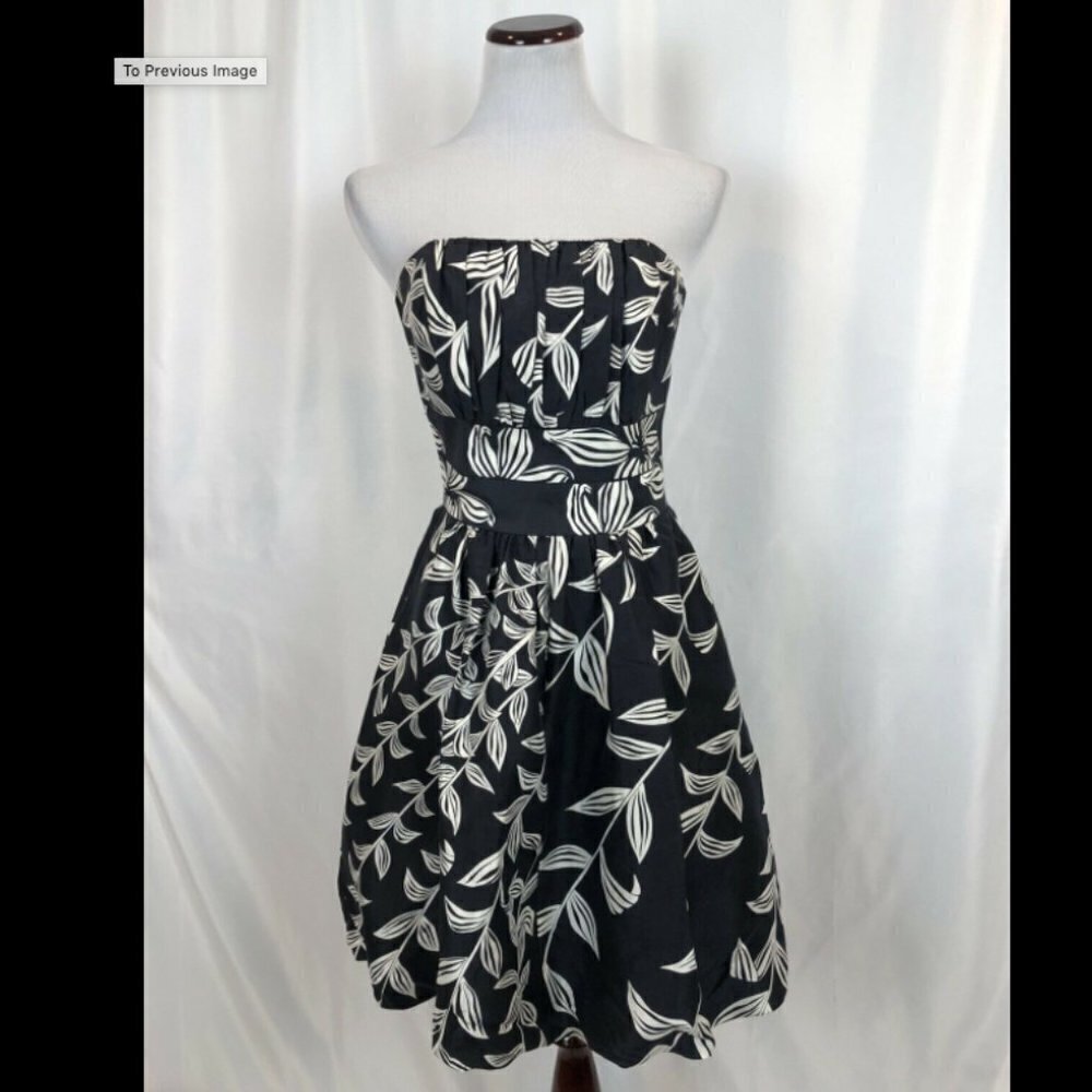Tracy Reese Silk Tropical Leaf Cocktail Dress 0